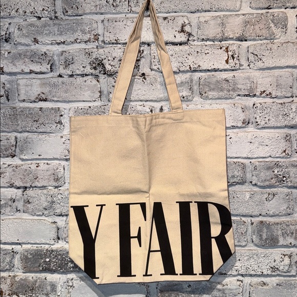 Vanity Fair Tote with Bold Black Lettering - Picture 2 of 6